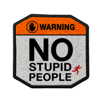 Patch ricamata Patch No Stupid People