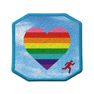 Patch ricamata Patch Love Heart — velcro intercambiabile