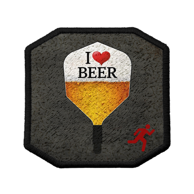 Patch ricamata Patch I Love Beer — velcro intercambiabile