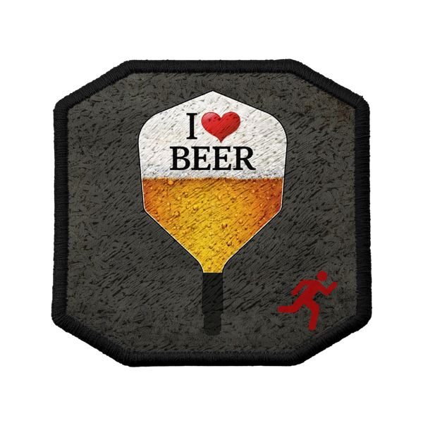 Patch ricamata I Love Beer Patch, sistema velcro intercambiabile