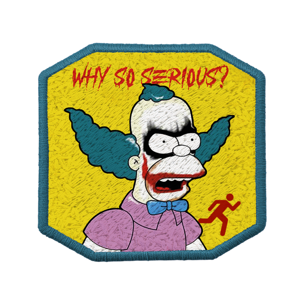 Patch ricamata Why So Serious Patch, sistema velcro intercambiabile