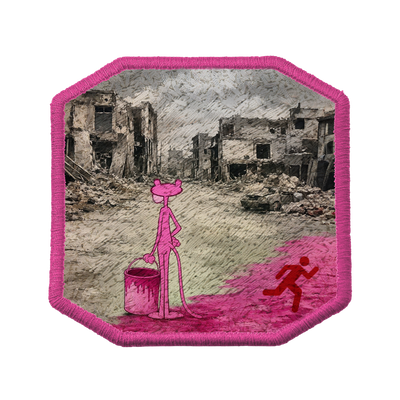 Patch ricamata Patch Pantera Rosa — velcro intercambiabile