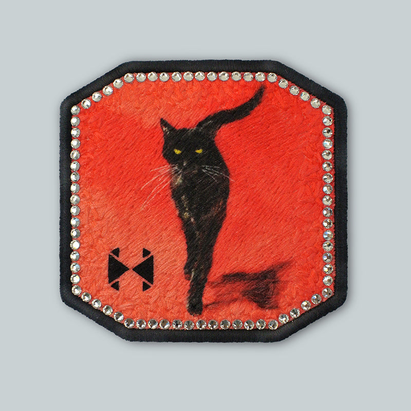 Swarovski Black Cat Patch