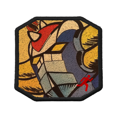 Patch ricamata Patch Goldrake — velcro intercambiabile