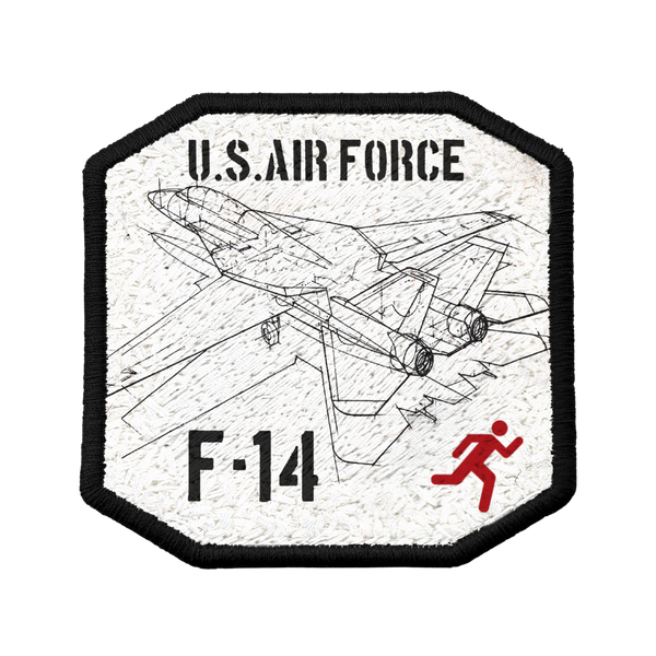 Patch ricamata Patch F-14 Air Force, sistema velcro intercambiabile