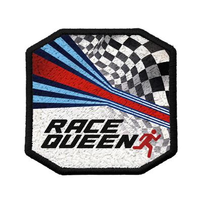 Patch ricamata Patch Race Queen — velcro intercambiabile