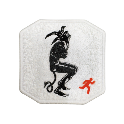Patch ricamata Patch Joker White — velcro intercambiabile