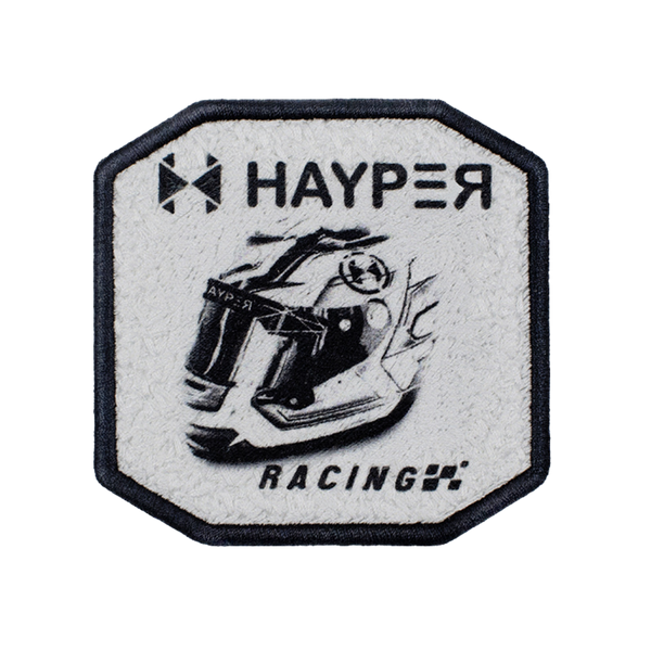 Patch ricamata Patch Hayper Racing, sistema velcro intercambiabile