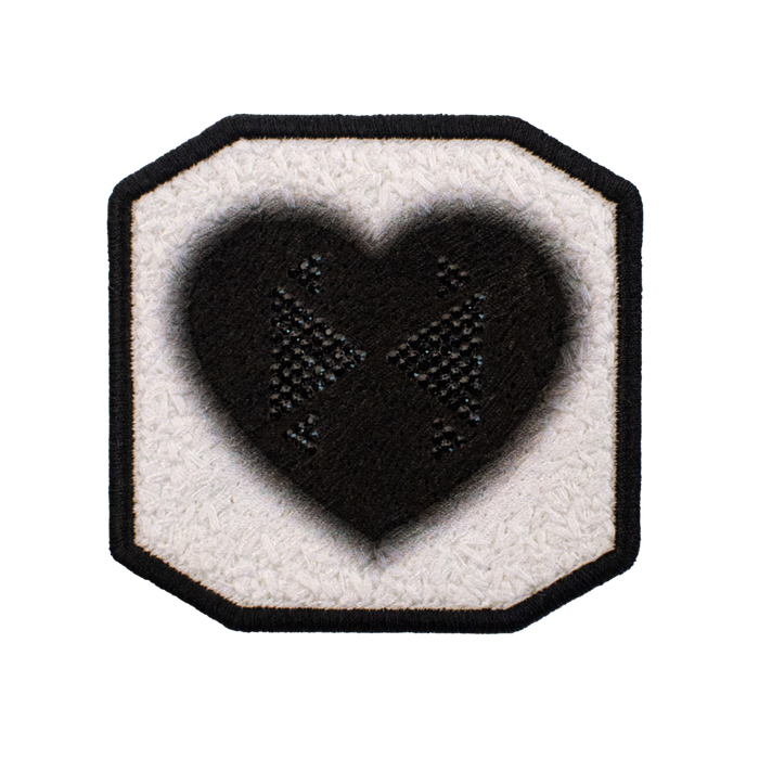 Patch Black Heart Strass