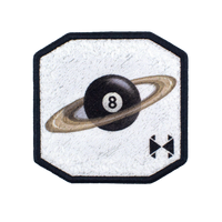 Patch ricamata Patch 8 Ball Saturno Bianco