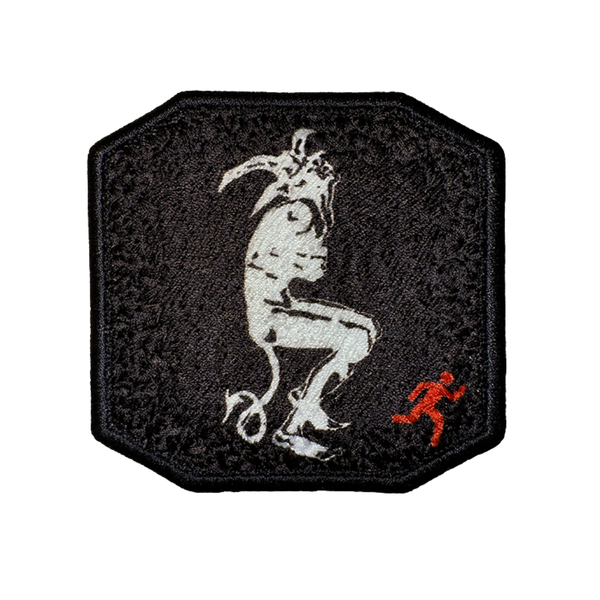 Patch ricamata Patch Joker Black, sistema velcro intercambiabile