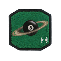 Patch ricamata Patch 8 Ball Saturno Verde