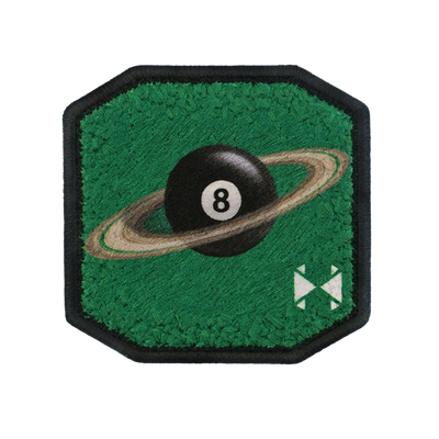 Patch ricamata Patch 8 Ball Saturno Verde — velcro intercambiabile