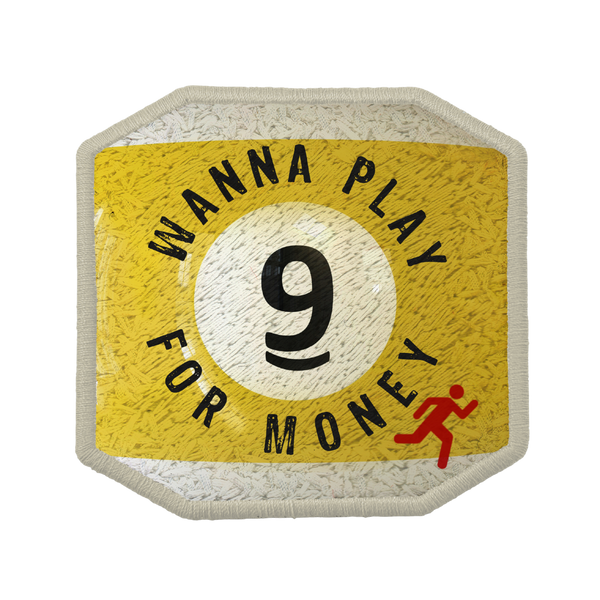 Patch ricamata Patch Wanna Play For Money, sistema velcro intercambiabile