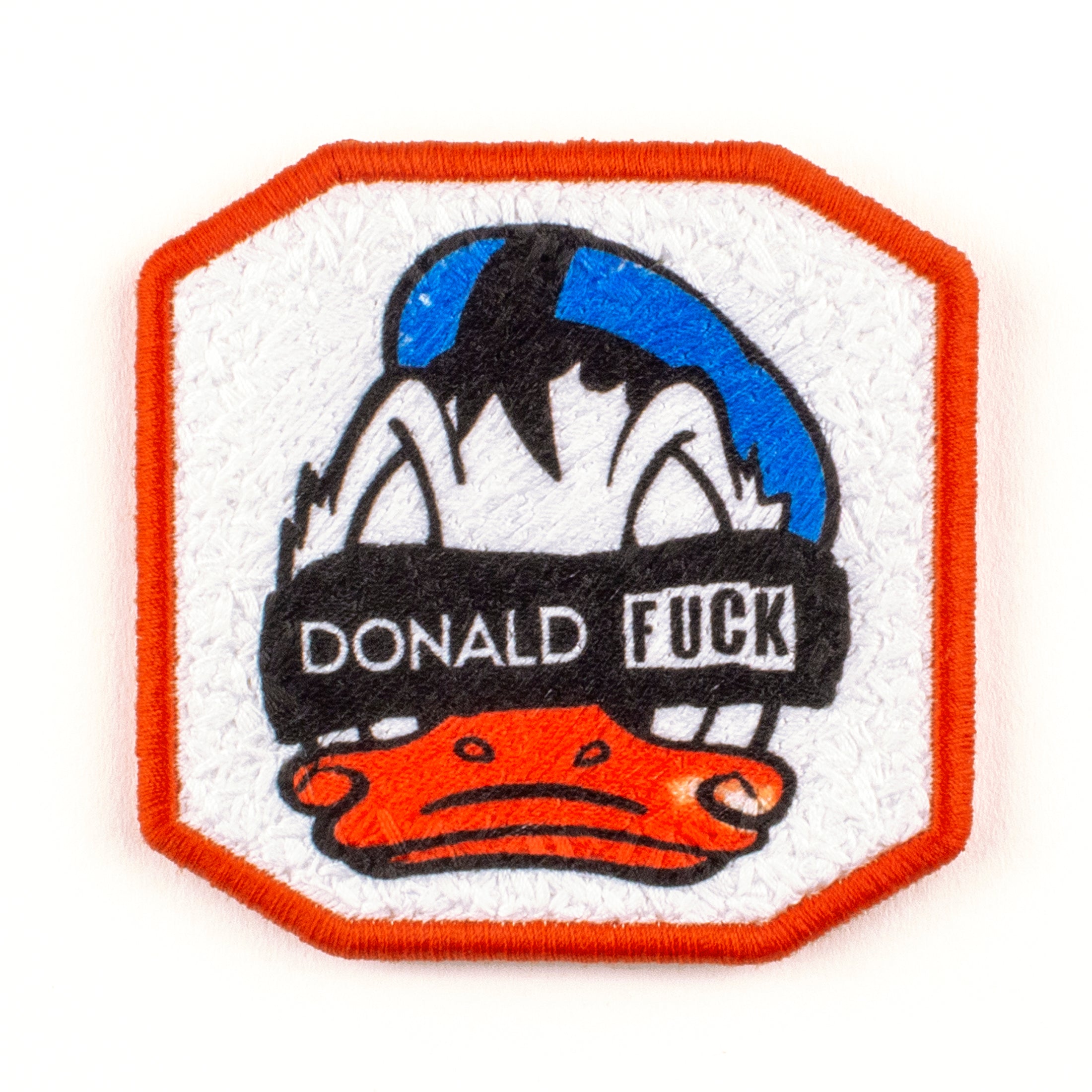 Patch Velcro DONALD FUCK Ricamata