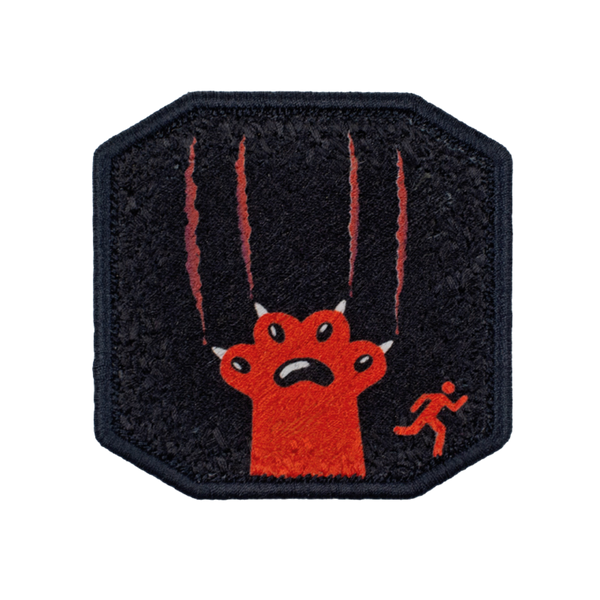 Patch ricamata Patch Little Cat - Black, sistema velcro intercambiabile