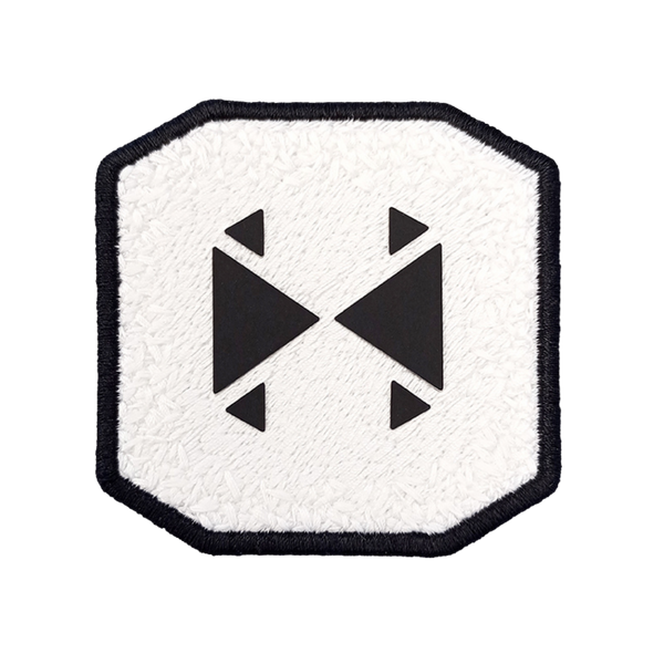 Patch ricamata Patch Hayper Logo Black, sistema velcro intercambiabile