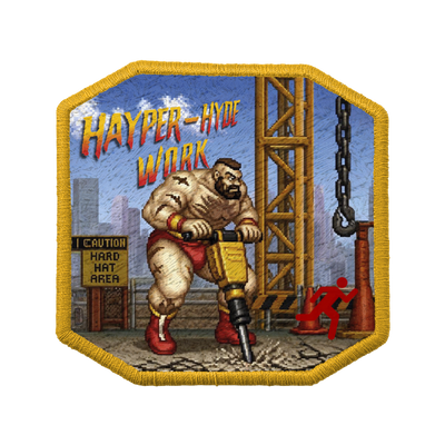 Patch ricamata Patch Zangief Hayper-Hyde Work — velcro intercambiabile