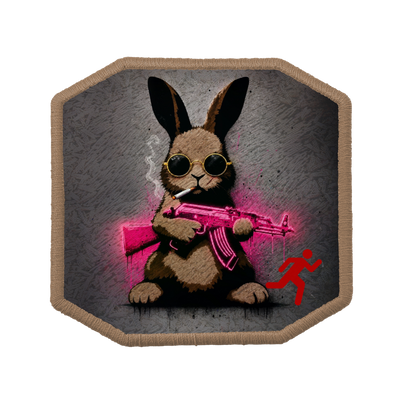 Patch ricamata Patch Killer Bunny — velcro intercambiabile