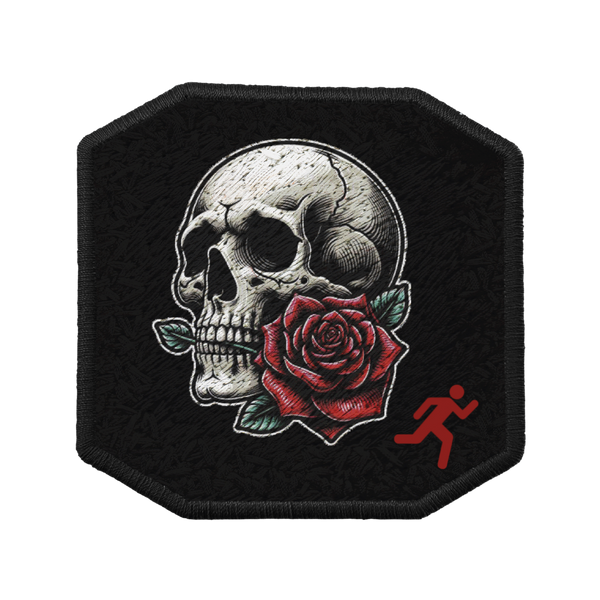 Patch ricamata Patch Skull Rose, sistema velcro intercambiabile