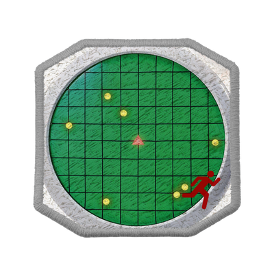 Patch ricamata Patch Radar — velcro intercambiabile