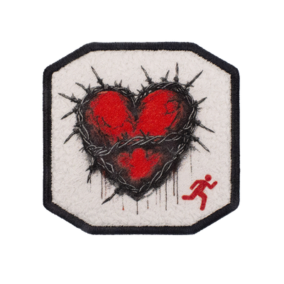 Patch ricamata Patch Barbed Heart — velcro intercambiabile