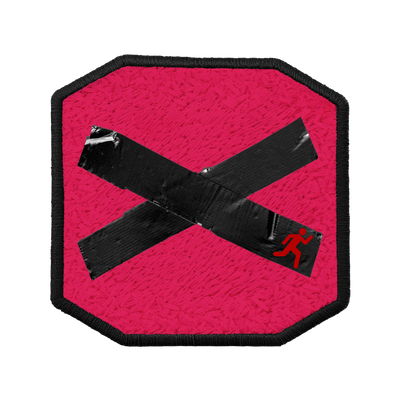 Patch ricamata Patch X Fuxia — velcro intercambiabile