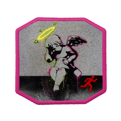 Patch ricamata Patch Angioletto Ubriaco — velcro intercambiabile