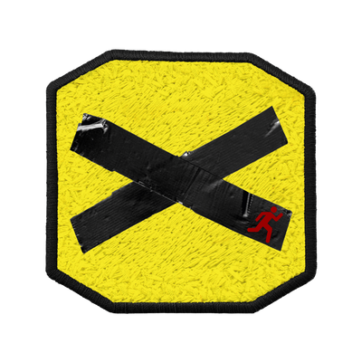 Patch ricamata Patch X Yellow — velcro intercambiabile