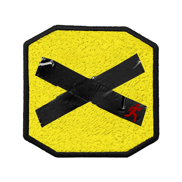 Patch ricamata Patch X Yellow, sistema velcro intercambiabile