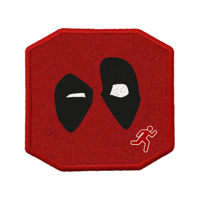 Patch ricamata Patch Deadpool — velcro intercambiabile