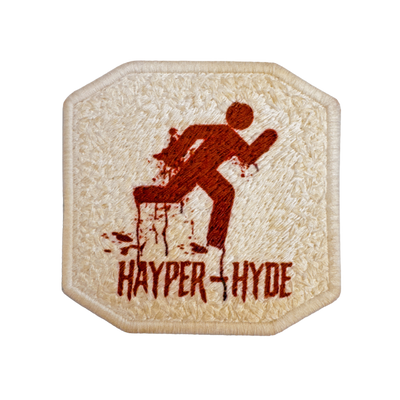 Patch ricamata Patch Hayper-Hyde Bloody Beige — velcro intercambiabile