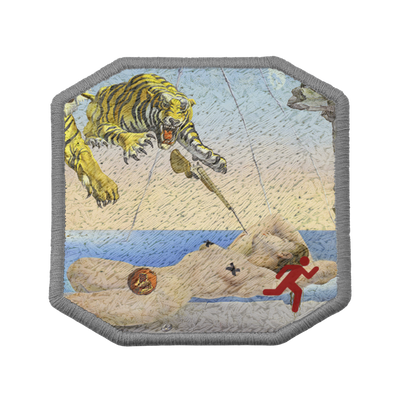Patch ricamata Patch Dalì Sogno Cosmico — velcro intercambiabile