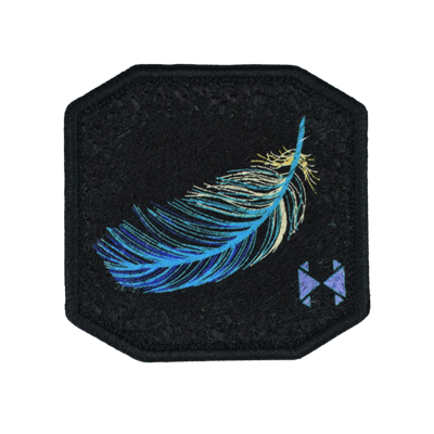 Patch ricamata Patch Plume — velcro intercambiabile